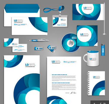藍色圓形VI設計 塑造企業(yè)形象的藝術